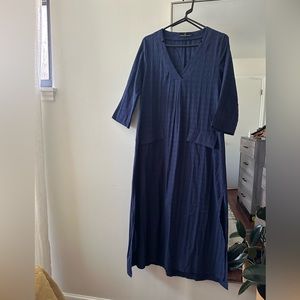 Pomander Place Carolina Navy blue Cotton Maxi Dress